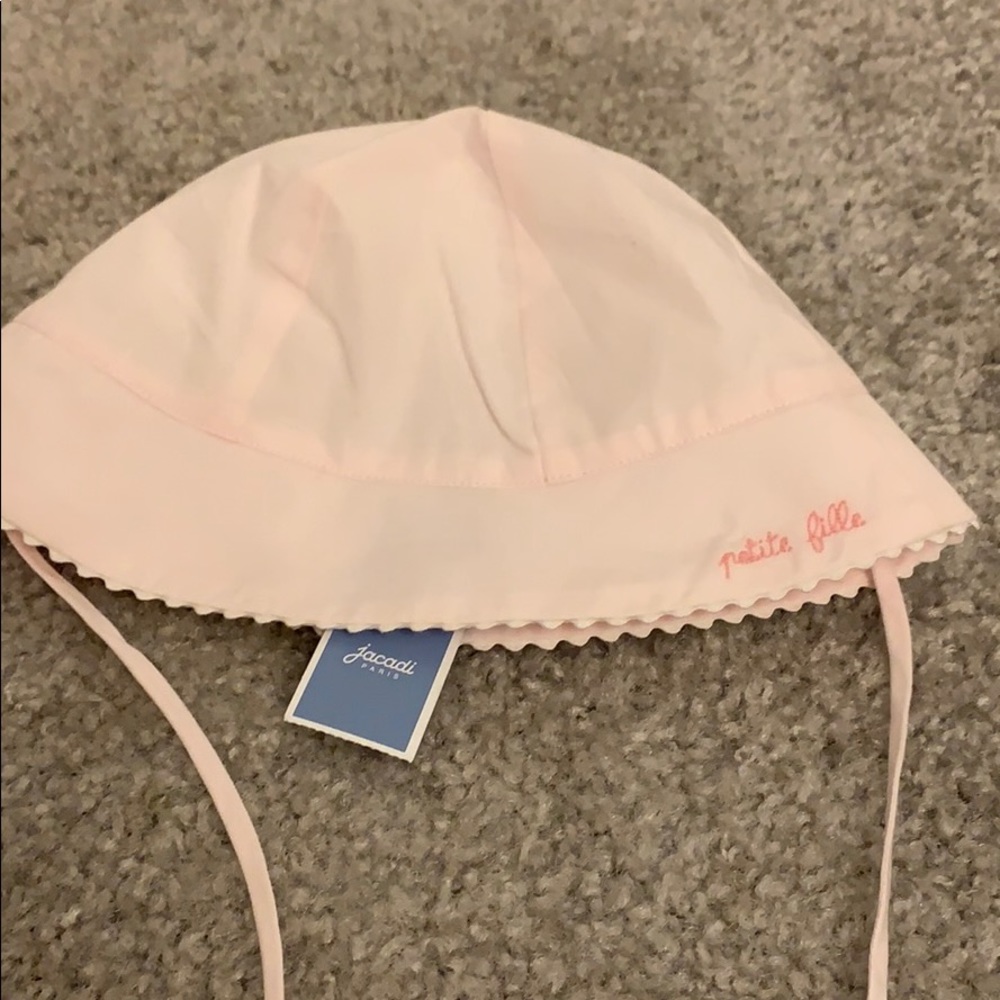 Jacadi Petite Fille Pink Summer Bucket Hat NWT